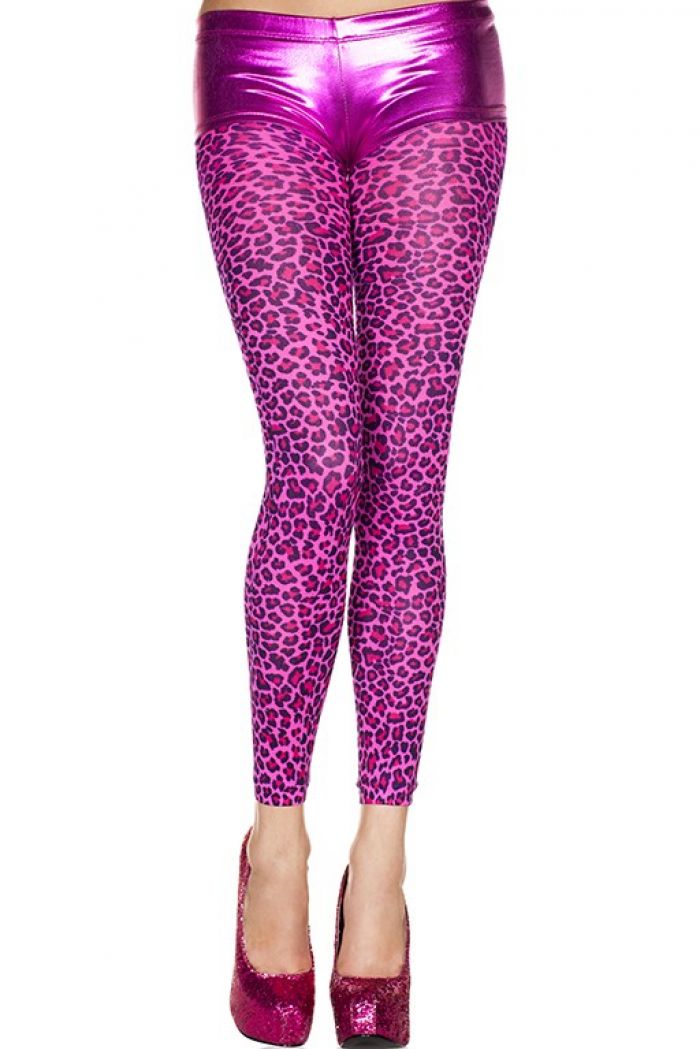 Music Legs Leopard-print-opaque-leggings  Footles Panyhose 2018 | Pantyhose Library